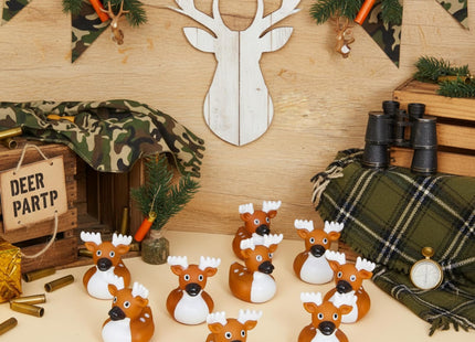 Deekin 24 Pcs Deer Rubber Duck 2 Inch Party Favors,Whitetail Deer Buck