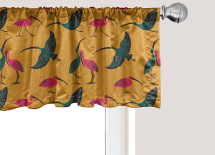 Ambesonne Leaf Window Valance, Pattern Leafage Branches Silhouette Nature Theme Foliage Forest, Curtain Valance for Kitchen Bedroom Decor with Rod Pocket, 54" X 12", Sage Green Turquoise