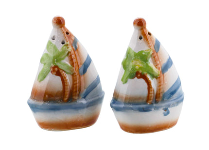 Salt and Pepper Shaker Salt Shaker - Sailboat and Palm Tree