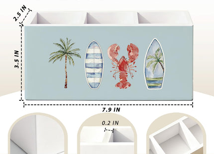 SkyCozy Coastal Beach Pen Pencil Holder for Desk, Beach Office Decor