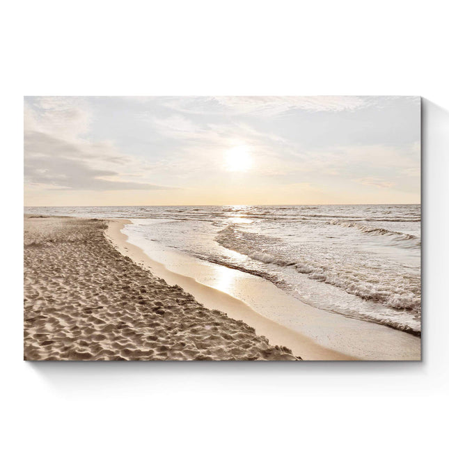 SunFlax Coastal Sunset Beach Scenery Canvas Wall Art 45"x30"