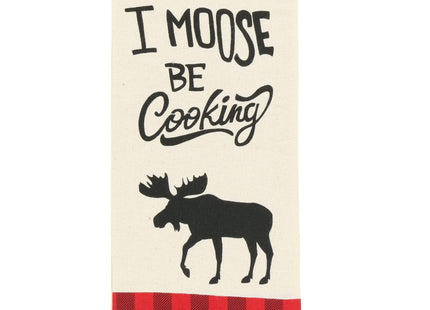 Lazy One Kitchen Towel Set, Hand & Dish Towels, Set of Two Tea Towels Moose