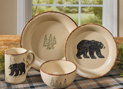 BLACK FOREST DECOR Bear & Moose Stoneware Bear Mug 3 1/2" Dia.x4.25 H