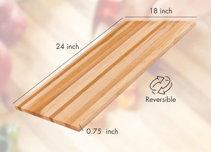 Labell Large Canadian Maple Edge Grain Cutting Board, 18 x 24 x 0.75 in