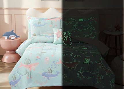 Full Size Comforter Sets for Girls -4 Pieces Ocean Bedding Full Bedding Set