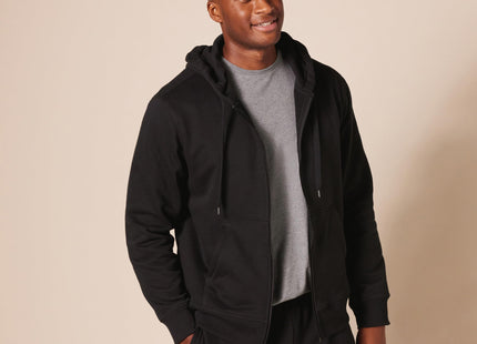 Amazon Essentials Men's Full-Zip Hooded Fleece Sweatshirt, Black, X-Large