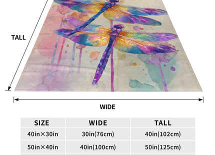 Dragonfly Throw Blanket Animal Dragonflies Warm Decor Soft Flannel Blanket Dragonfly Gifts for Kids Boys Girls Men Women 40" X 50"