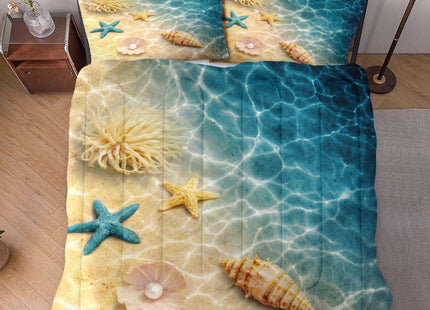 WeCozy Twin Comforter Set, 2 Pieces Beach Ocean Bedding, All Season