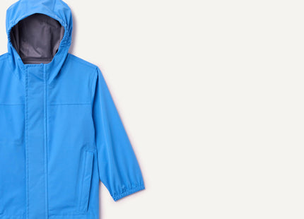 Amazon Essentials Boys' Waterproof Rain Jacket, Bright Blue, Medium