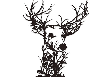 Xedatric Deer Head Metal Wall Art Wildlife Hunting Lodge Decor