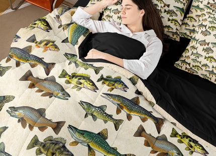 Erosebridal Kids Pike Fish 7 Pieces Comforter Set Full Size