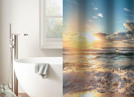 Meiguiman Beach Coastal Shower Curtain