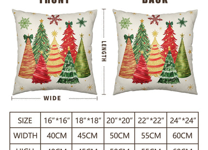 Wnoesat Christmas Tree Snowflake Pine Cone Decorative Pillow Covers