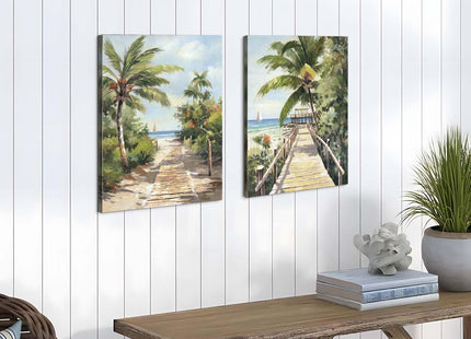 Beach Canvas Wall Art Abstract Coastal Seascape Painting Ocean Artwork
