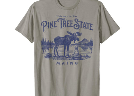 Vintage Maine Retro State Parks US Travel Hiking Graphic T-Shirt