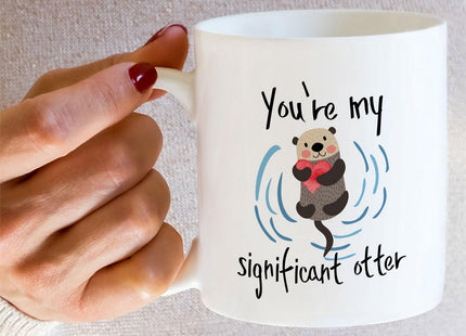 Retreez Funny Otter Mug, You're My Significant Otter, Romantic Couple Gift