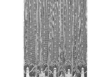 Heritage Lace Lighthouse 60-Inch Wide by 63-Inch Drop Panel, White