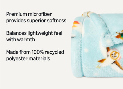 Amazon Basics Kids Super Soft Fleece Blanket, Ultra-Soft Lightweight Throw for Children, 50 x 60 inches, Forest Friends