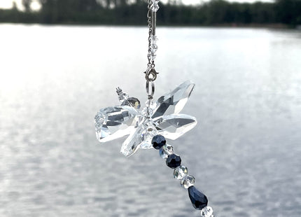 Crystal Dragonfly Suncatcher – Prism Rainbow Maker for Car, Garden, Home & Window Décor – Dragonfly Charm Gift for Mom or Grandma
