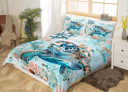 Feelyou Ocean Duvet Cover Toddler Size Boys Girls Marine Life