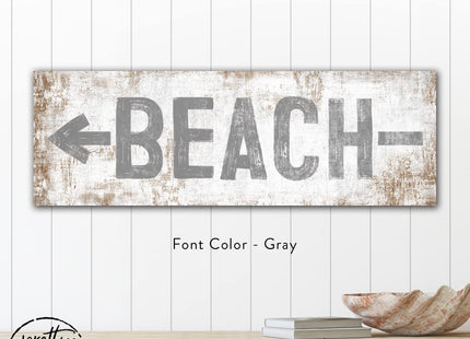 Personalized Lake This Way Arrow Canvas Wall Art Custom Boat House