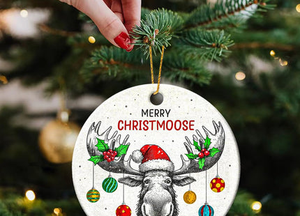 Moose Ornaments for Christmas Tree, Christmas Vacation Ornament, Hunting Woodland Animal Deer Ornaments, Cute Ornament for Kids - Moose Gifts for Women Lovers