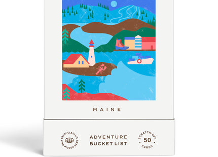 Reach International Outfitters Maine Adventure Bucket List: 50 Scratch-Off Cards for Outdoor Activities, Tourist Attractions, and Road Trips - Perfect Travel Gift and Guide for Exploring Maine