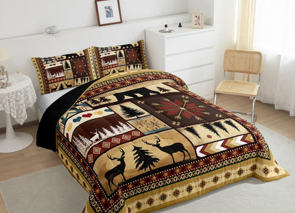 Feelyou Rustic Comforter Set Twin Size Bear Comforter Set for Boys Girls Teens Wild Animal Bedding Set Rustic Cabin Country Duvet Set Room Decor Rustic Brown Quilt Set