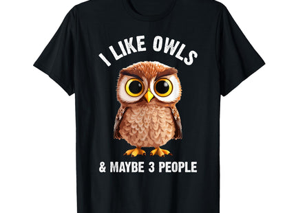 Cool Owl Design for Men Women Kids Bird Zookeeper Owl Lover T-Shirt, Men, Black, 3X-Large