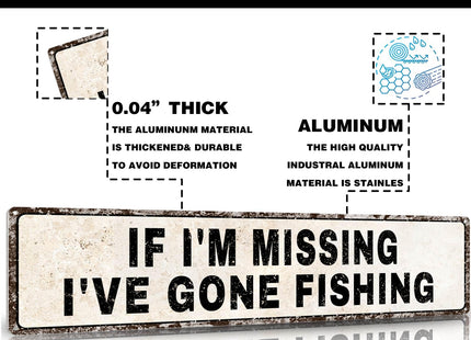 Gone Fishing Decor Lake House Sign Gear Funny Fish Gifts Wall Accessories
