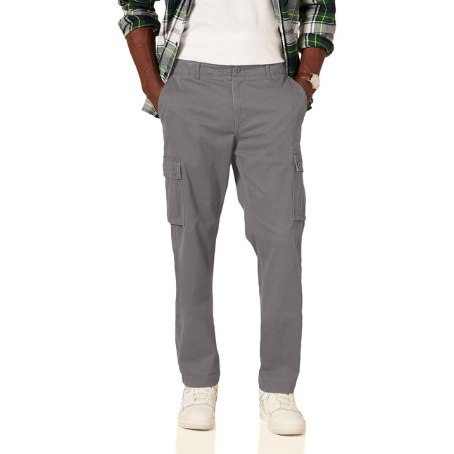 Amazon Essentials Men's Straight-Fit Cargo Pant Pants, -dark grey, 32W x 30L