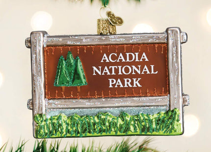 Old World Christmas Ornaments: State Parks Glass Blown Ornaments for Christmas Tree, Acadia National