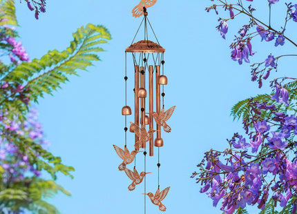 Hummingbird Wind Chimes for Outside,Hummingbird Gifts for Women Men,Metal