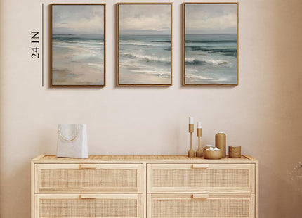 InSimSea Oversized Vintage Landscape Art, Coastal Picture, 3Pcs,16x24in