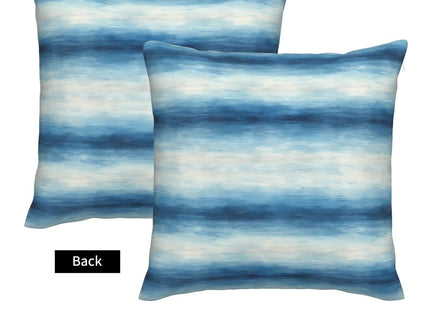 KiuLoam Beach Summer Pillow Covers 18x18 Inch Set of 2 Ocean Blue and Cream Striped Decorative Throw Pillows Outdoor Coastal Decor Cushion Cases for Sofa Bed Couch Living Room