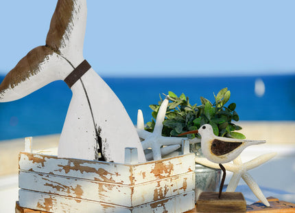 Seagull Decor Nautical Sea Birds Statue Wooden Seagull Figurine Bird Decor