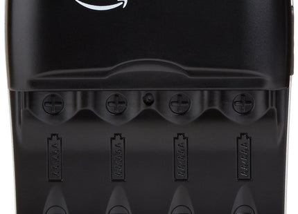 Amazon Basics Rechargeable Battery Charger for AA & AAA Ni-MH Batteries with USB Port, Portable, Travel-Friendly, Over-Charge Protection, Black