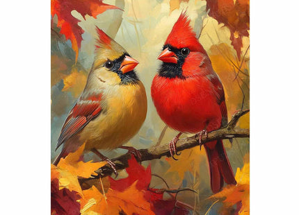 Cardinal Birds Fall House Flag 28x40 Inch