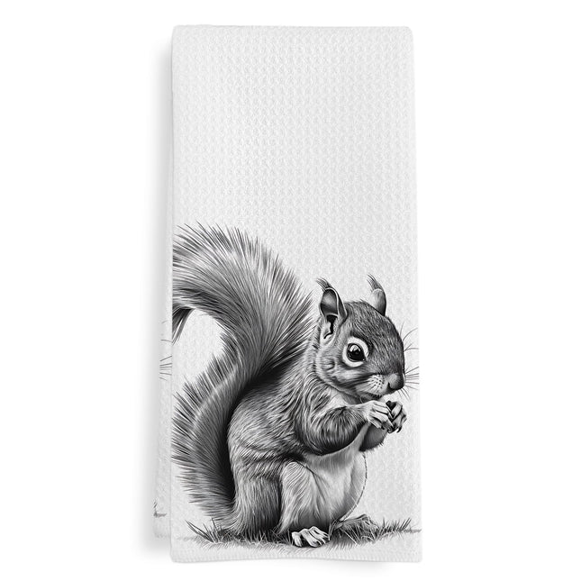 GWFSJYU Squirrel Gifts Kitchen Towels, Gifts for Squirrel Lovers Women, Rustic Fall Squirrels Dish Towel for Kitchen, Squirrels Decorative Hand Towels for Cabin Bathroom Decor, 16x24 in