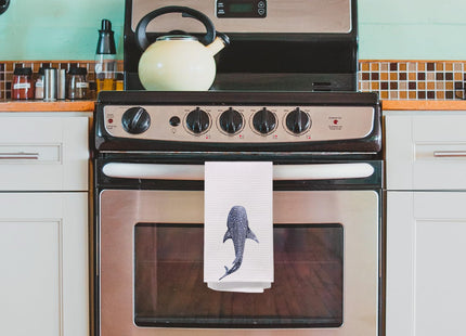 AQYIP Whale Shark Coastal Beach Kitchen Towels, Shark Bathroom Decor Hand Towels, Nautical Beach Dish Tea Towel, Coastal Ocean Bathroom Kitchen Decor, 16x24 Inch