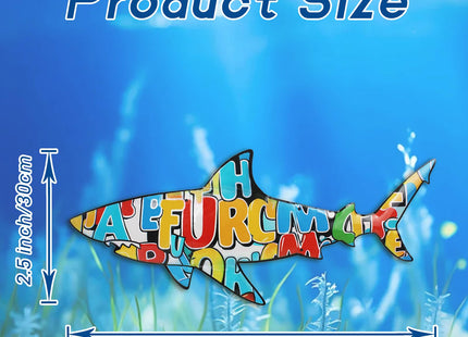 dreamskip 40" Shark Metal Beach Wall Decor Art, Ocean Themed Sea Fish Wall Sculpture, Coastal Outdoor Decor For Garden, Pool, Fence, Patio Indoor