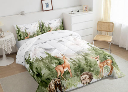 Erosebridal Giant Mountain Forest Toddler Comforter Set