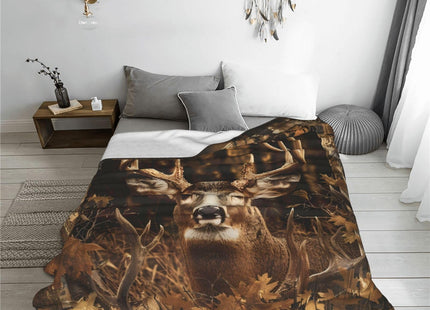 Country Deer Blanket Deer Elk Decor Throw Blanket Gifts for Girls Boys Deer Deer Winter Couch Bedding Super Warm Soft Plush Lightweight Fleece Flannel Blanket for Kids Adults Men Women 50"X40"