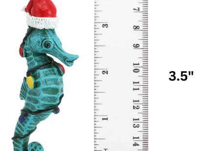 Needzo Seahorse Christmas Ornament, Nautical Hanging Tree Accessory, Seasonal Beach House Decor, 3.5 Inches
