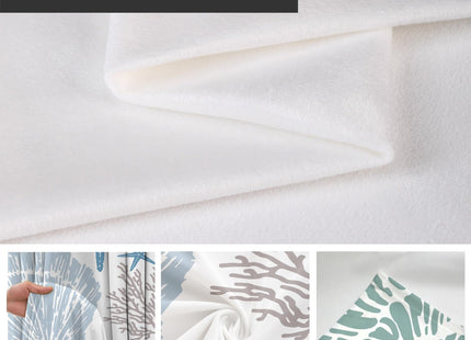 AAtter Coastal Beach Window Curtains, 2 Panels, 42" W x 63" L, Rod Pocket