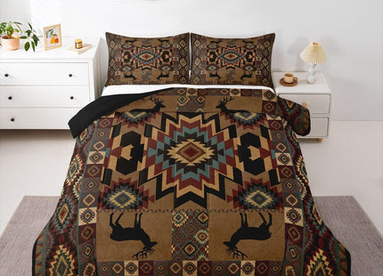 Feelyou Cabin Deer Bedding Set Queen Size Bedding Set for Boys Girls