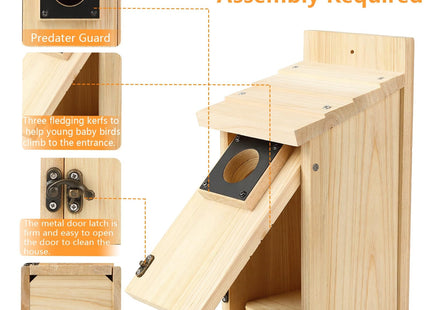 Wooden Bird Houses for Outside with Paint Set, Crafts & DIY Birdhouse Kits for Adults & Kids to Build, Bird House Outdoor for Bluebird Finch Swallow Wren Chickadee