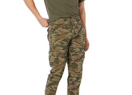 Amazon Essentials Men's Slim-Fit Stretch Cotton Twill Cargo Pants (Available in Big & Tall), Green Camo, 30W x 30L