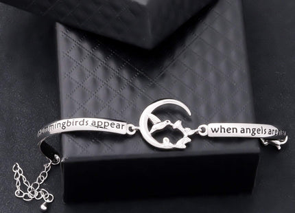 SEIRAA Hummingbird Gifts Hummingbird Memorial Gift Hummingbirds Appear When Angels are Near Bracelet Loss of Love One Gift (Hummingbird bracelet)