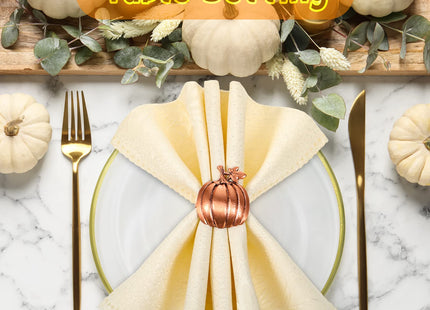 Remerry 9 pcsThanksgiving Napkin Rings Set Fall Autumn Metal Holders
